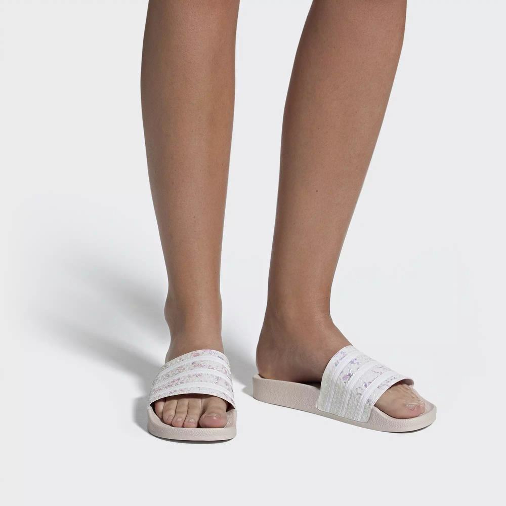 Adidas Adilette Chanclas Morados Para Mujer (MX-92110)